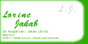 lorinc jakab business card