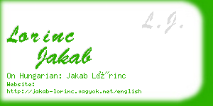 lorinc jakab business card